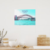 Sydney Australia Harbour Bridge Reiseprint Poster (Küche)