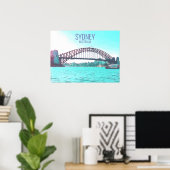 Sydney Australia Harbour Bridge Reiseprint Poster (Heimbüro)
