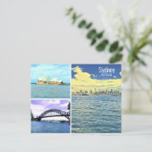 Sydney Australia Icons Postcard Postkarte (Stehend Vorderseite)