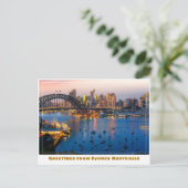Sydney Australia mit Blue Harbour Postkarte (Stehend Vorderseite)