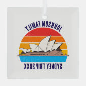 Sydney Australia Opera House Personalisiert Vacati Ornament Aus Glas (Rückseite)