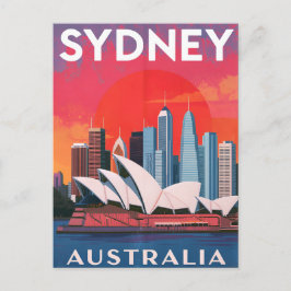 Sydney Australia Opera House Skyline Postkarte