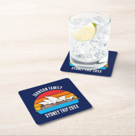 Sydney Australia Opernhaus Custom Blue Rechteckiger Pappuntersetzer