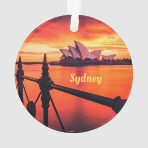 Sydney Australia Opernhaus Orange Sky Ornament