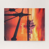 Sydney Australia Opernhaus Orange Sky Puzzle (Horizontal)