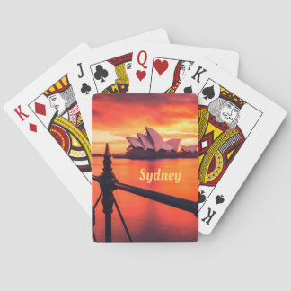 Sydney Australia Opernhaus Orange Sky Spielkarten