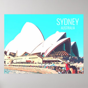 Sydney Australia Opernhaus Reiseprint Poster