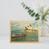 Sydney Australia Postcard Vintage Travel Postkarte (Stehend Vorderseite)