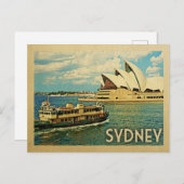 Sydney Australia Postcard Vintage Travel Postkarte (Vorne/Hinten)