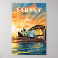 Sydney Australia Reisen Art Vintag