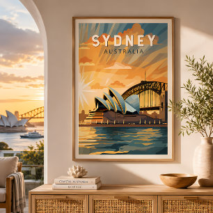 Sydney Australia Reisen Art Vintag Poster