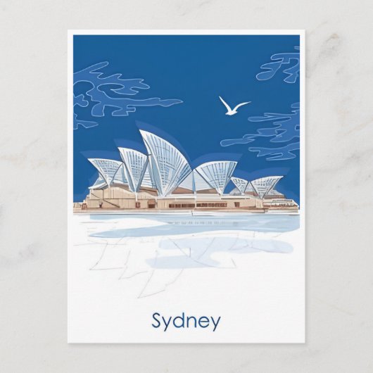Sydney Australia Reisen Art Vintag Postkarte (Vorderseite)