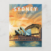 Sydney Australia Reisen Art Vintag Postkarte (Vorderseite)
