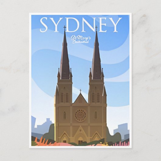 Sydney Australia Reisen Art Vintag Postkarte (Vorderseite)