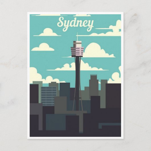 Sydney Australia Reisen Art Vintag Postkarte (Vorderseite)