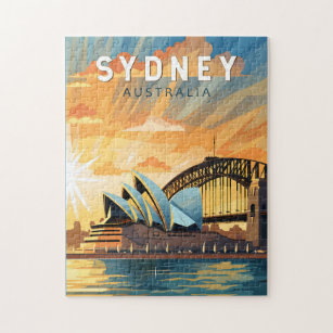 Sydney Australia Reisen Art Vintag Puzzle