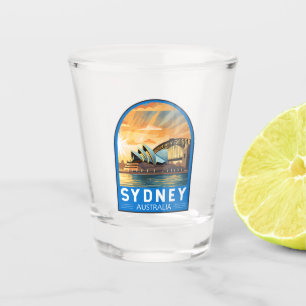 Sydney Australia Reisen Art Vintag Schnapsglas