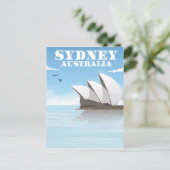 Sydney Australia Reiseposter Postkarte (Stehend Vorderseite)