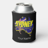 Sydney Australia Retro Kangaroo und Flag Vintag Dosenkühler (Kanne Rückseite)