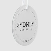 Sydney Australia Simple International Travel Ornament (Vorderseite)