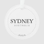 Sydney Australia Simple International Travel Ornament (Vorderseite)