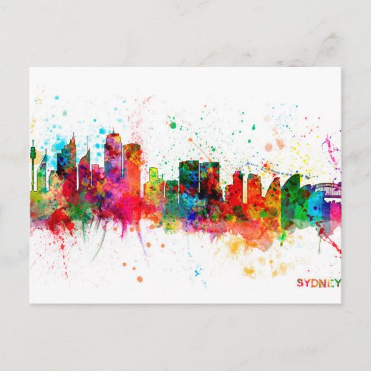 Sydney Australia Skyline Postkarte (Vorderseite)
