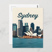 Sydney Australia Skyline Travel Postkarte (Vorne/Hinten)