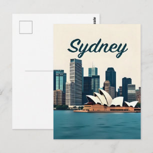 Sydney Australia Skyline Travel Postkarte