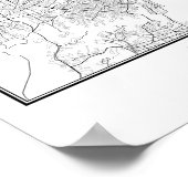 Sydney Australia Street Map Poster (Ecke)