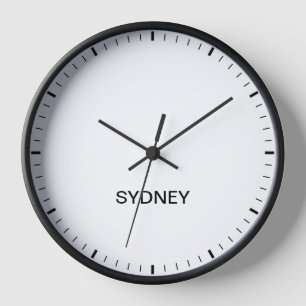 Sydney Australia Time Zone Newsroom Style Clock Uhr