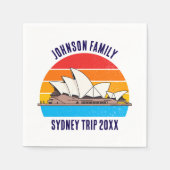 Sydney Australia Trip Opera House Personalisiert Serviette (Vorderseite)