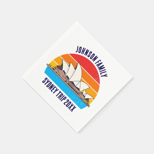 Sydney Australia Trip Opera House Personalisiert Serviette (Ecke)