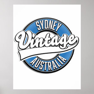 Sydney Australia Vintage style logo Poster