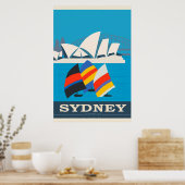 Sydney Australia Vintage Travel Poster (Küche)