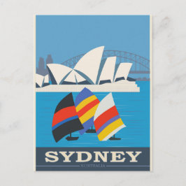 Sydney Australia Vintage Travel Poster Postkarte
