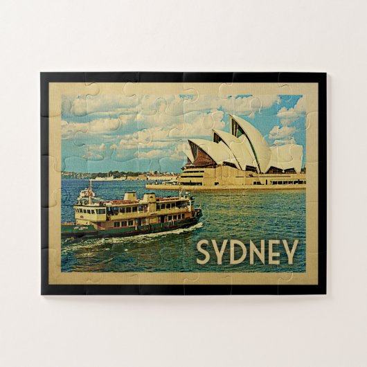 Sydney Australia Vintage Travel Puzzle (Horizontal)