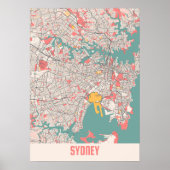 Sydney - Australien Chalk City Map Poster (Vorne)