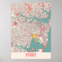 Sydney - Australien Chalk City Map