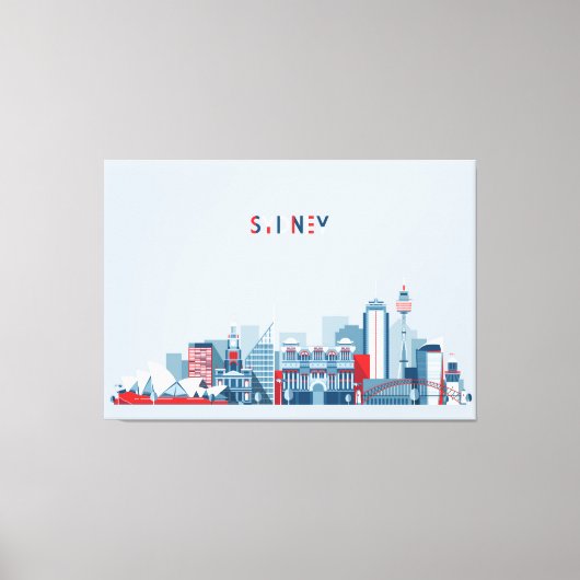 Sydney Australien City Skyline Leinwanddruck (Vorderseite)