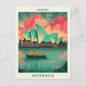 Sydney Australien Elegante Art Vintage Postkarte (Vorderseite)