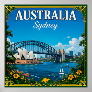 🌏 Sydney Australien Erinnerung vom Hafen 🌏 Poster