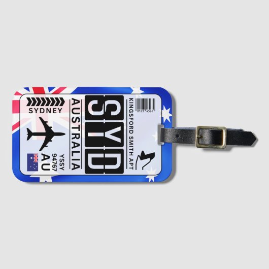 Sydney Australien Gepäckanhänger (Vorderseite (Horizontal))