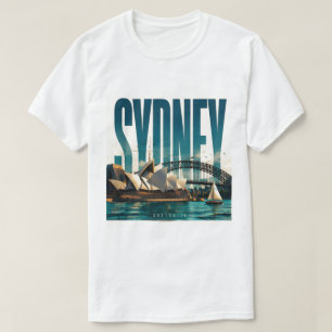 Sydney Australien Hafen Wahrzeichen & Küstenleben T-Shirt