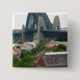 Sydney, Australien. Hafenbrücke. Button