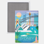 Sydney, Australien, Kühlschrank Magnet (Vorderseite/Rückseite)