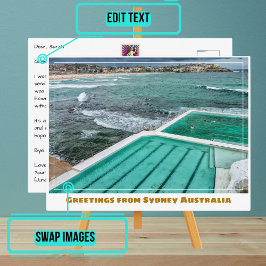 Sydney Australien mit Bondi Beach & Icebergs Pool Postkarte