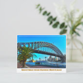 Sydney Australien mit Bridge und Opernhaus Postkarte (Stehend Vorderseite)