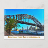 Sydney Australien mit Bridge und Opernhaus Postkarte (Vorderseite)