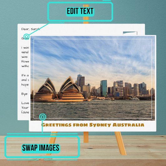 Sydney Australien mit Opernhaus aus Wasser Postkarte