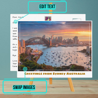 Sydney Australien mit Wide Harbour Postkarte
